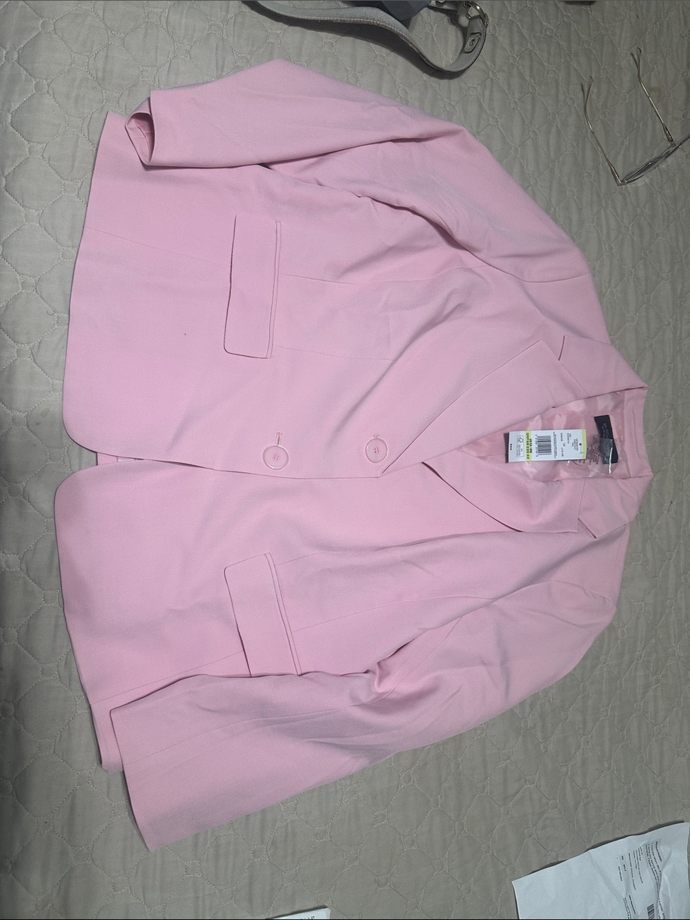 Women’s Pastel Pink Tailored Blazer Jacket